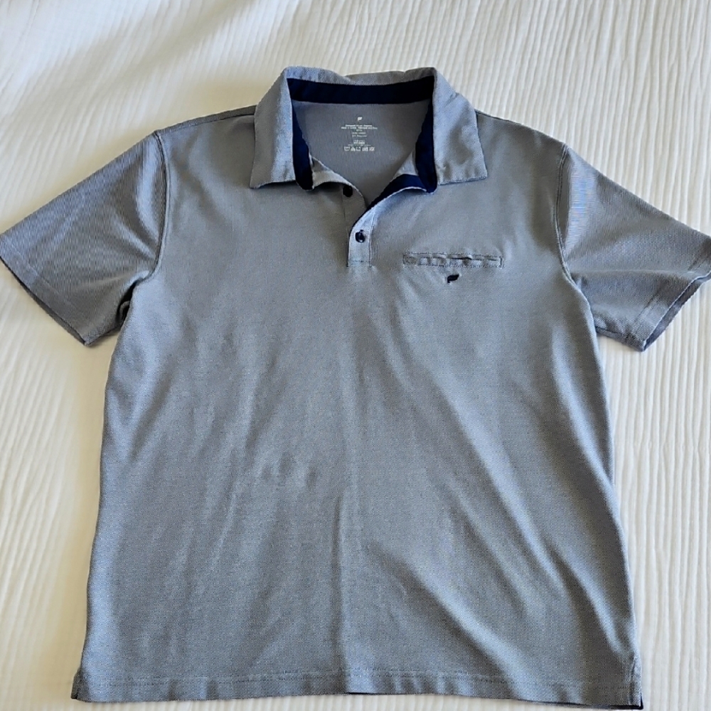 Men's Gray Fabletics Polo Shirt Large